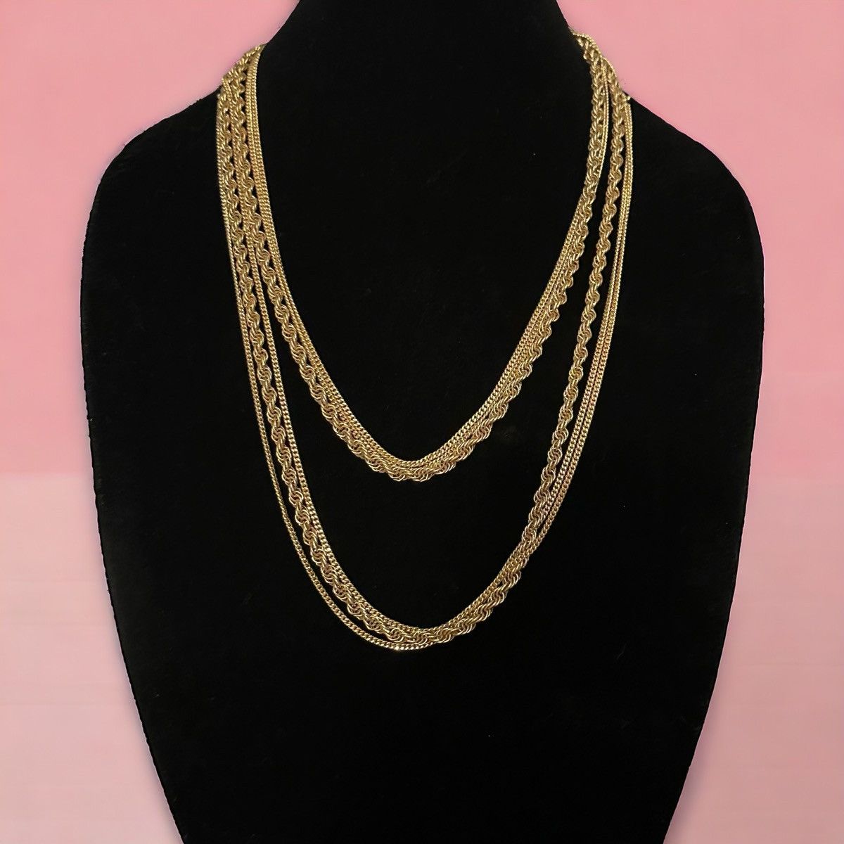 Monet Monet long gold tone multi chain necklace Size ONE SIZE - 1 Thumbnail