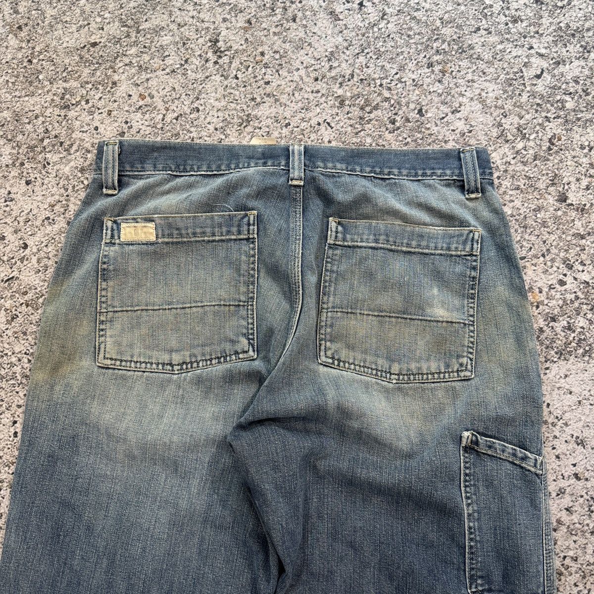 Gap 2000s Y2K Gap Urban Utility Faded Thrashed Jeans ERD Grunge Size US 34 / EU 50 - 7 Thumbnail
