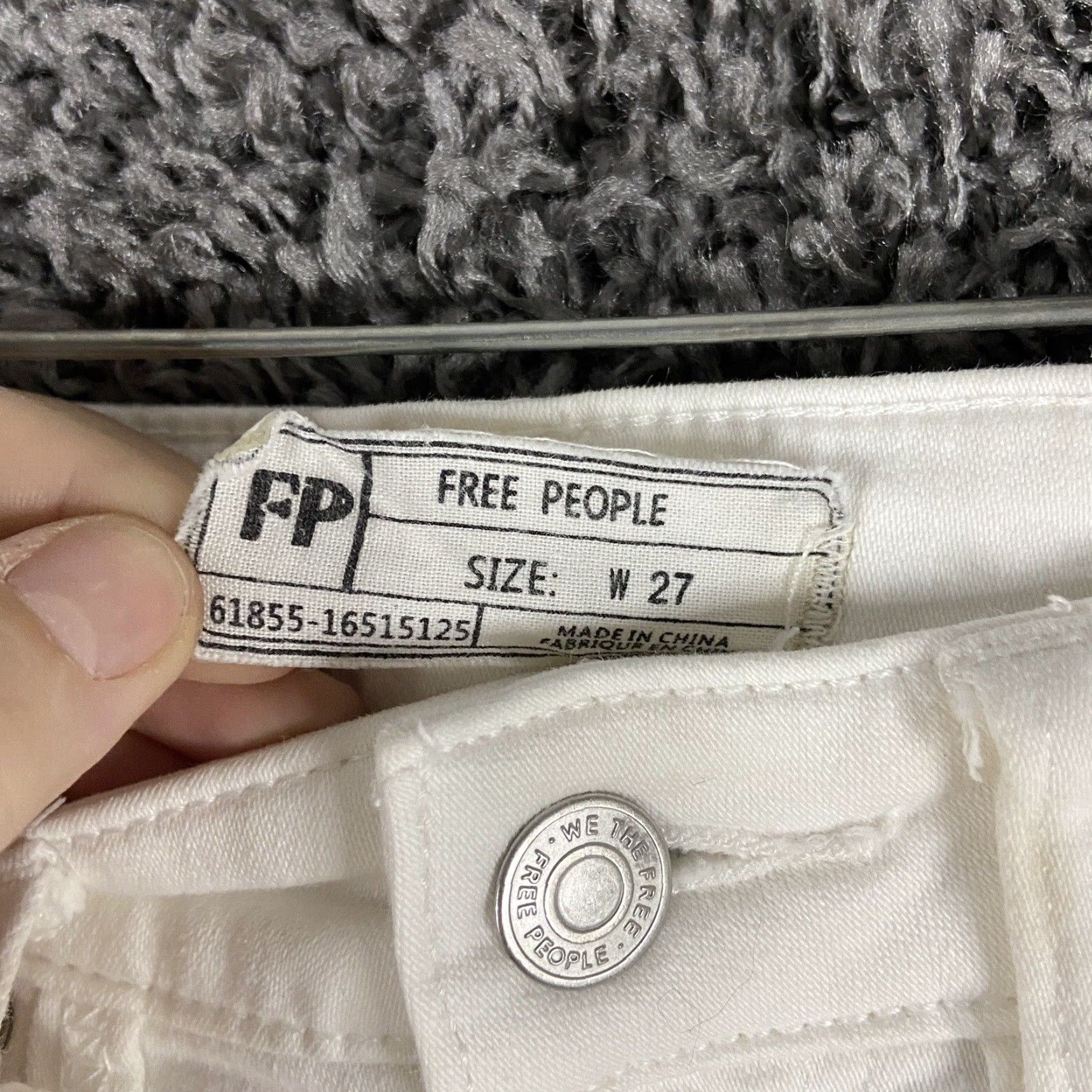 Free People VINTAGE Free People White Bohemian Lace Embroidery Floral Women's Pants 27 Ankle Style Size 27" / US 4 / IT 40 - 6 Thumbnail