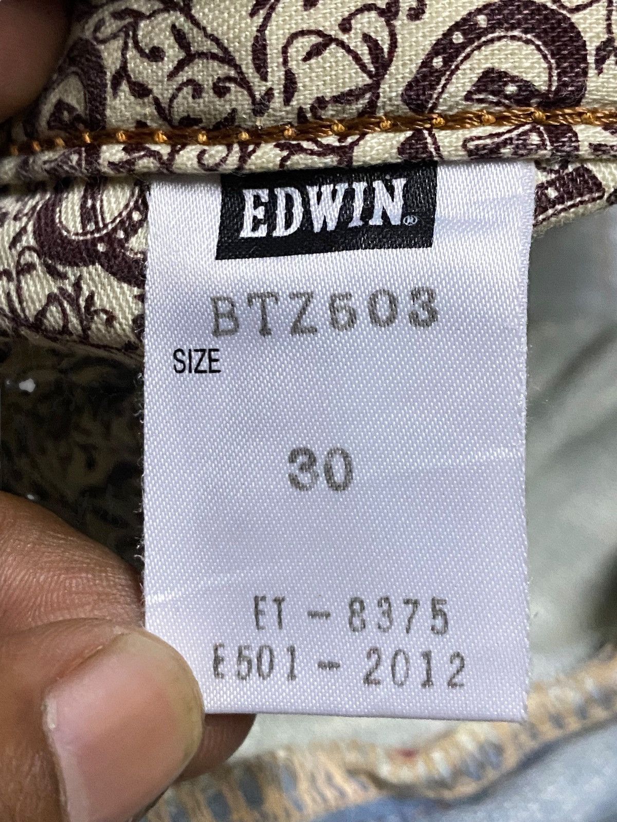 Edwin Edwin Blue Trip Print Dirty Patches Jeans Size US 32 / EU 48 - 19 Thumbnail