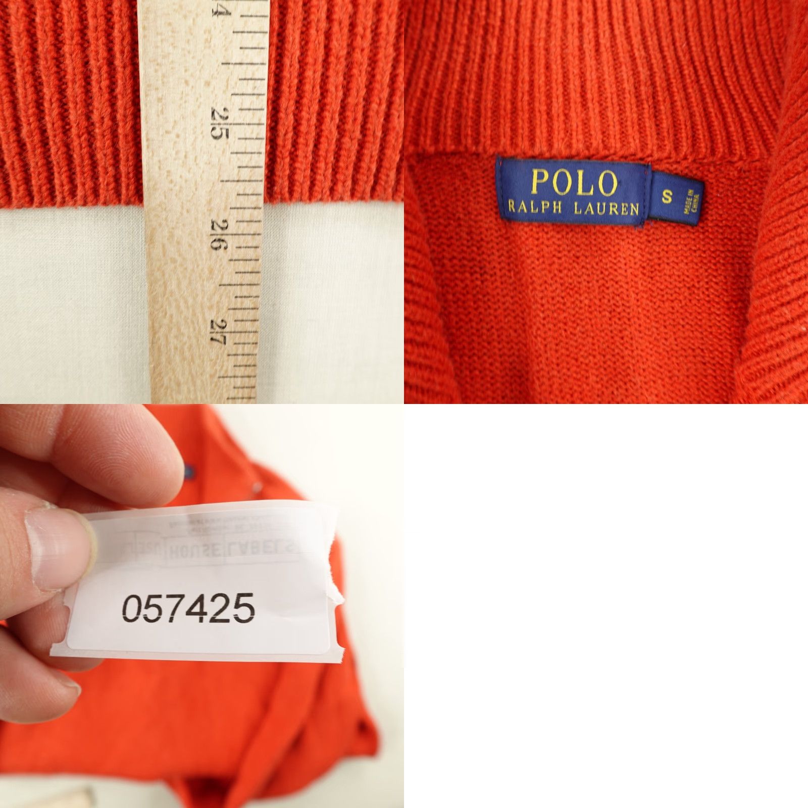 Polo Ralph Lauren VINTAGE Polo Ralph Lauren Sweater Shirt Mens S Orange 1/4 Zip Pullover Pony Logo Cotton Knit Mock Neck Classic Outdoor Modern Fit Mens Size US S / EU 44-46 / 1 - 8 Thumbnail