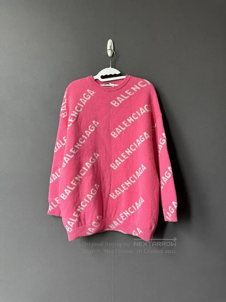 Balenciaga Balenciaga Pink Splash Knitwear Size US XS / EU 42 / 0 - 1 Thumbnail
