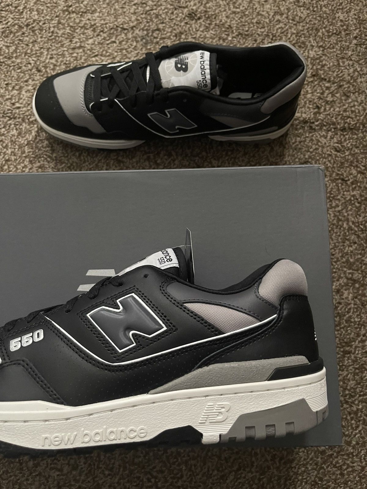 New Balance *New* New Balance 550 Shadow BB550SR1 Grey / Black Size US 13 / EU 46 - 7 Thumbnail