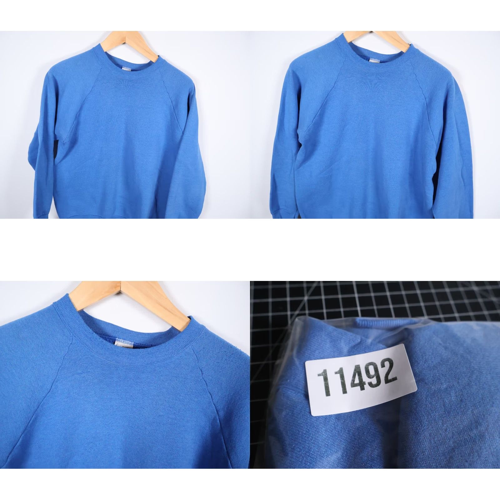 Fruit Of The Loom VINTAGE Fruit of the Loom Sweatshirt Raglan Sleeves 50/50 Blue Adult Large Crew Neck Pullover Men's Old School 80s Retro Size US L / EU 52-54 / 3 - 8 Thumbnail