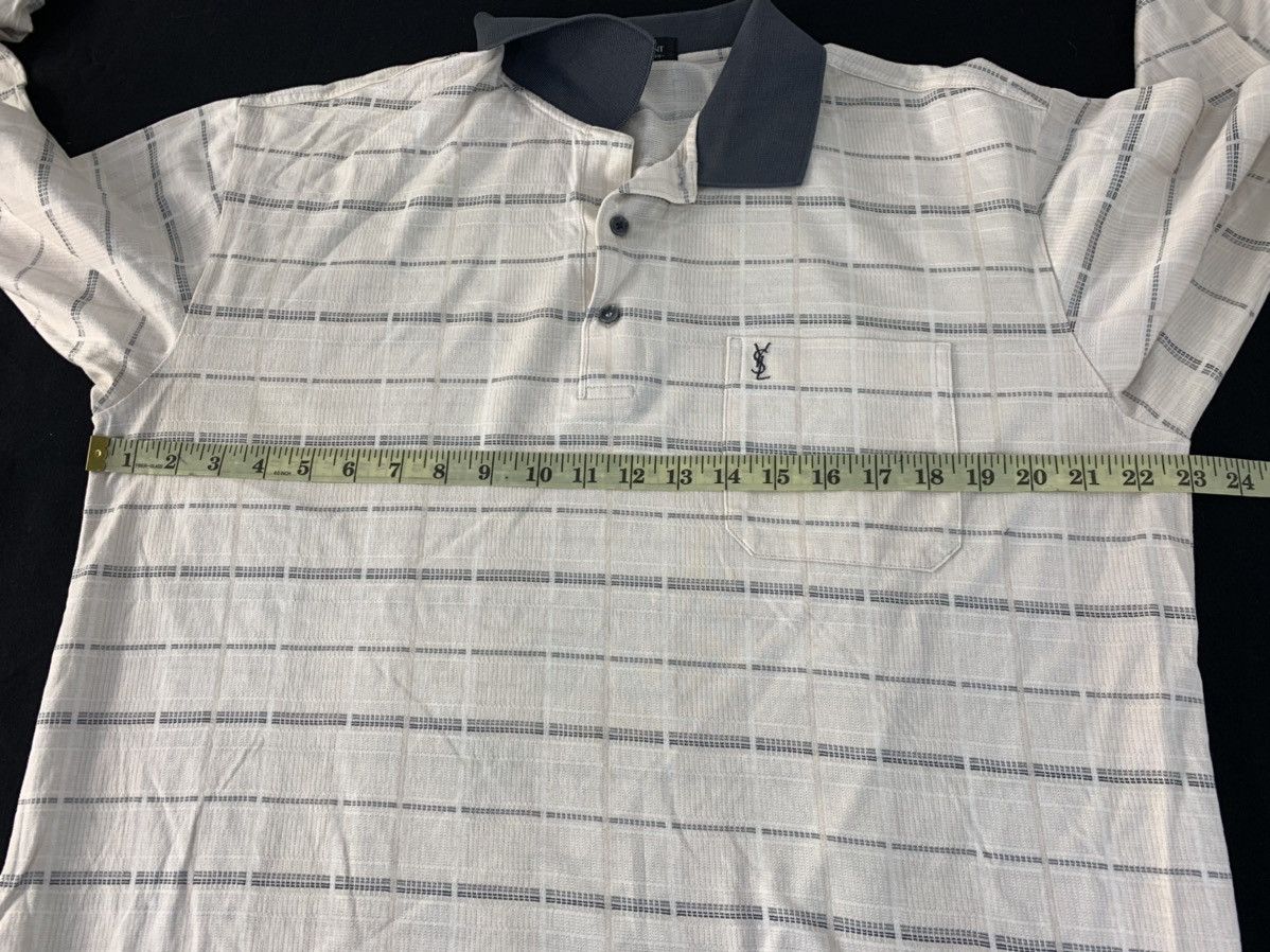 Vintage 90s Yves Saint Lauren Pour Homme Striped Pocket Polo Tee Size US XL / EU 56 / 4 - 9 Thumbnail
