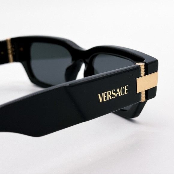 Versace NEW VERSACE VE4465 GB1/87 SQUARE MOD 4465 BLACK VE4465 GB187 Size ONE SIZE - 8 Thumbnail