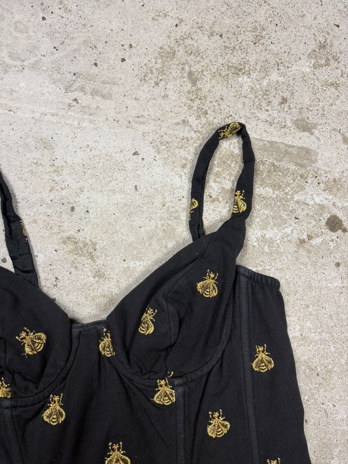 Dior FW 1992 Christian Dior Boutique Black Corset Bees Top Size S / US 4 / IT 40 - 6 Thumbnail