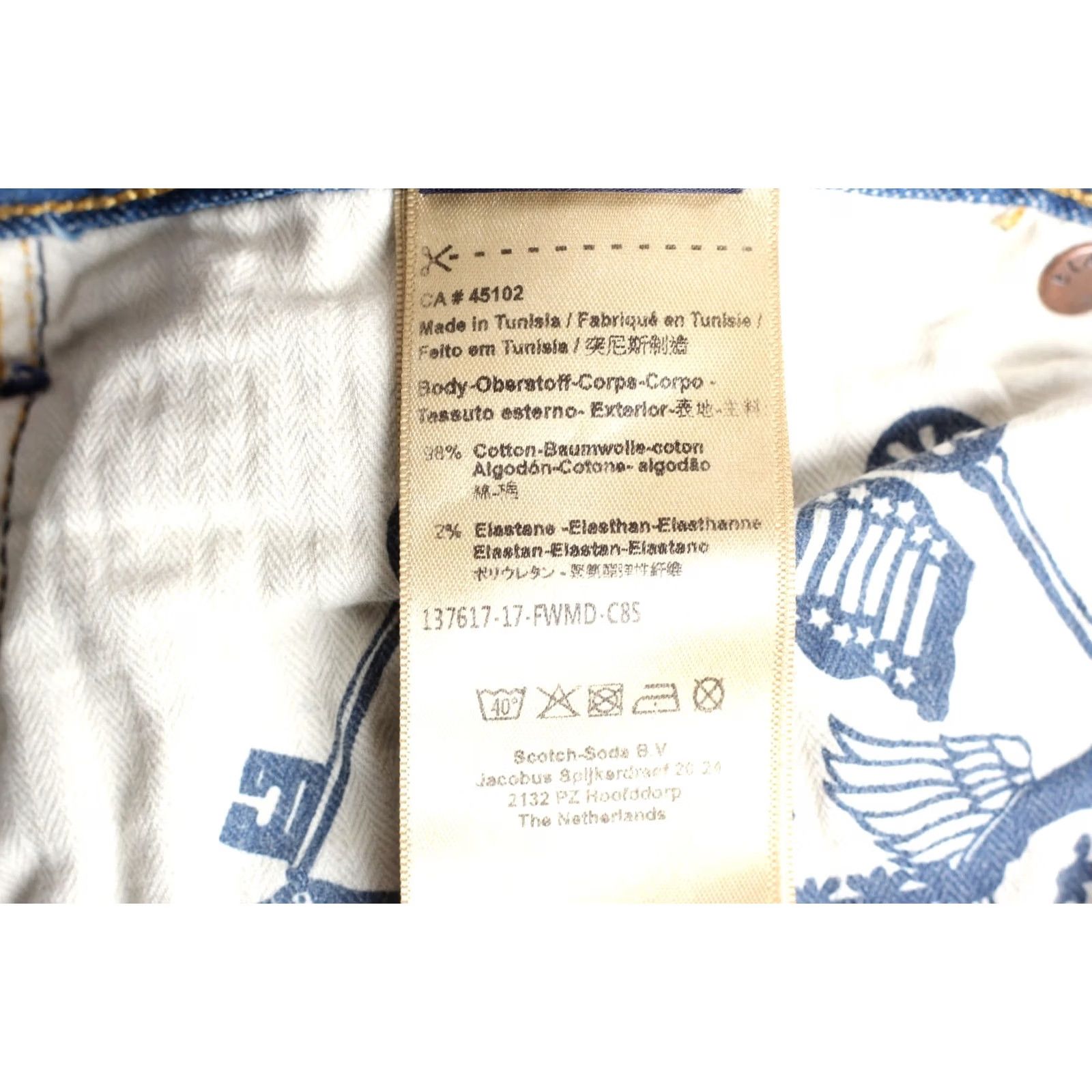 Scotch & Soda SCOTCH & SODA PHAIDON Jeans Men Slim 32x32 Denim Blue 5-Pocket Stretch DZ7545 Mens Size US 32 / EU 48 - 8 Thumbnail