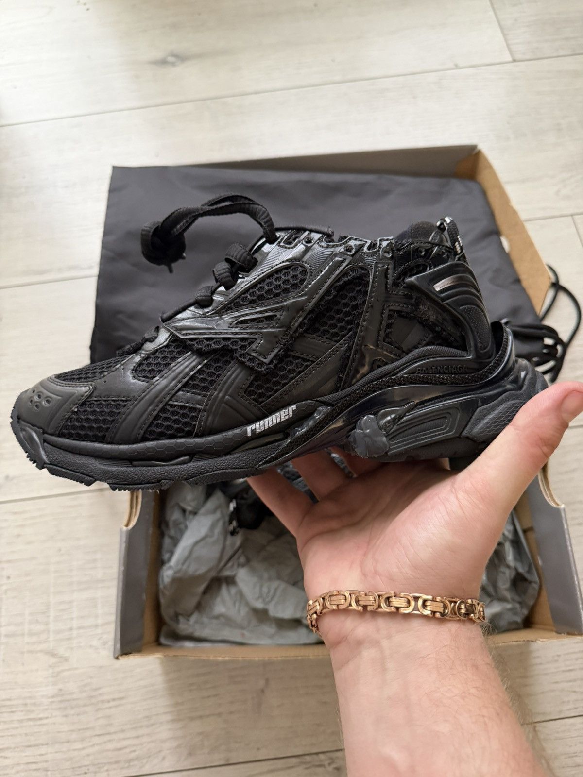 Balenciaga Balenciaga Runner Black Size US 7 / IT 37 - 3 Thumbnail
