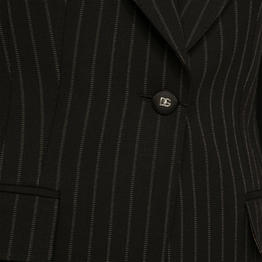 Dolce & Gabbana o1d2blof0824 Single-breasted Jacket in Black Size M / US 6-8 / IT 42-44 - 4 Thumbnail