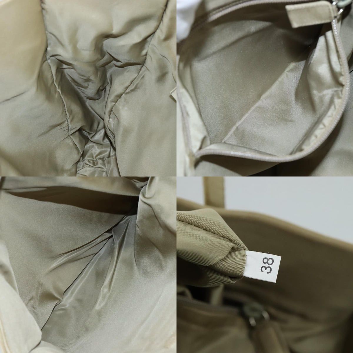 Prada PRADA Tote Bag Nylon Beige Silver Size ONE SIZE - 12 Thumbnail