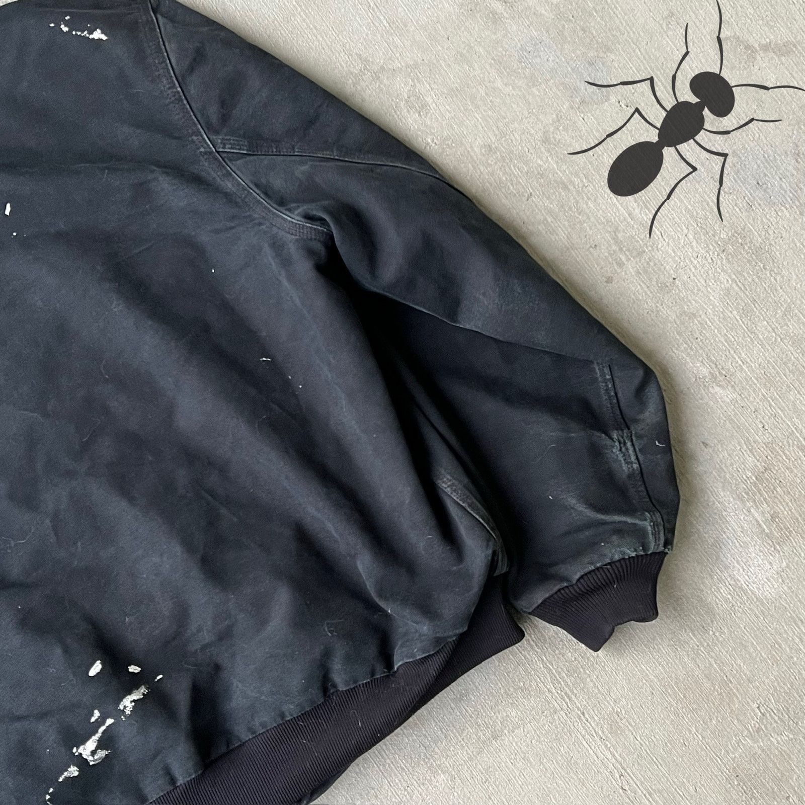 Carhartt × Vintage Carhartt J131 BLK faded black hooded work wear jacket Size US XL / EU 56 / 4 - 14 Thumbnail