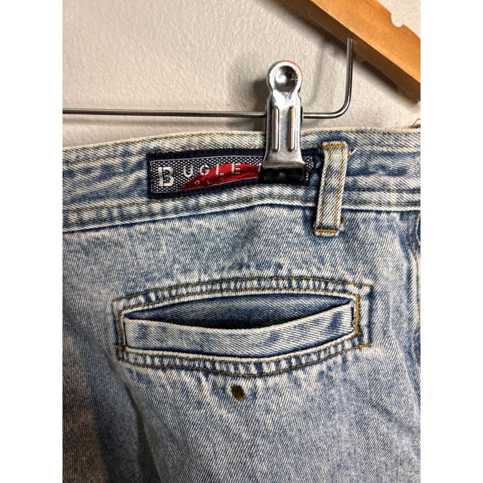 Bugle Boy Vintage Bugle Boy Jeans Mens 30 5201 Blue Denim Carpenter Cargo Wide-Leg 90s Retro Size US 30 / EU 46 - 6 Thumbnail
