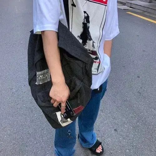 Japanese Brand × Unowned Bag Gray patchwork backpack Size ONE SIZE - 1 Thumbnail