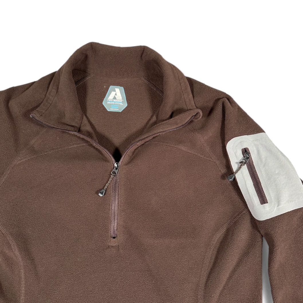 Eddie Bauer VINTAGE Eddie Bauer Sweater Womens MEDIUM Brown Fleece First Ascent 1/4 Quarter Zip Size M / US 6-8 / IT 42-44 - 2 Thumbnail