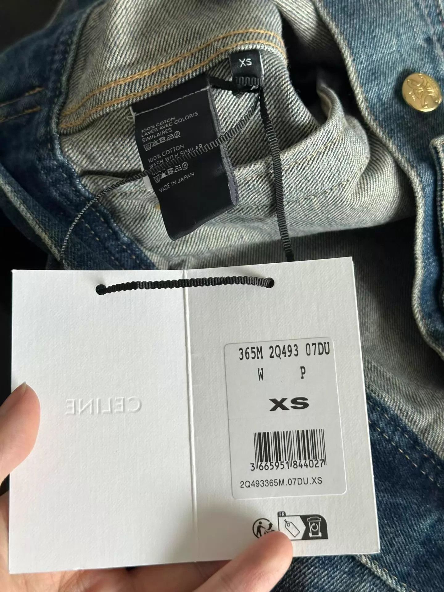 Celine CELINE Back Logo Denim Jacket Women's XS Size XS / US 0-2 / IT 36-38 - 4 Thumbnail