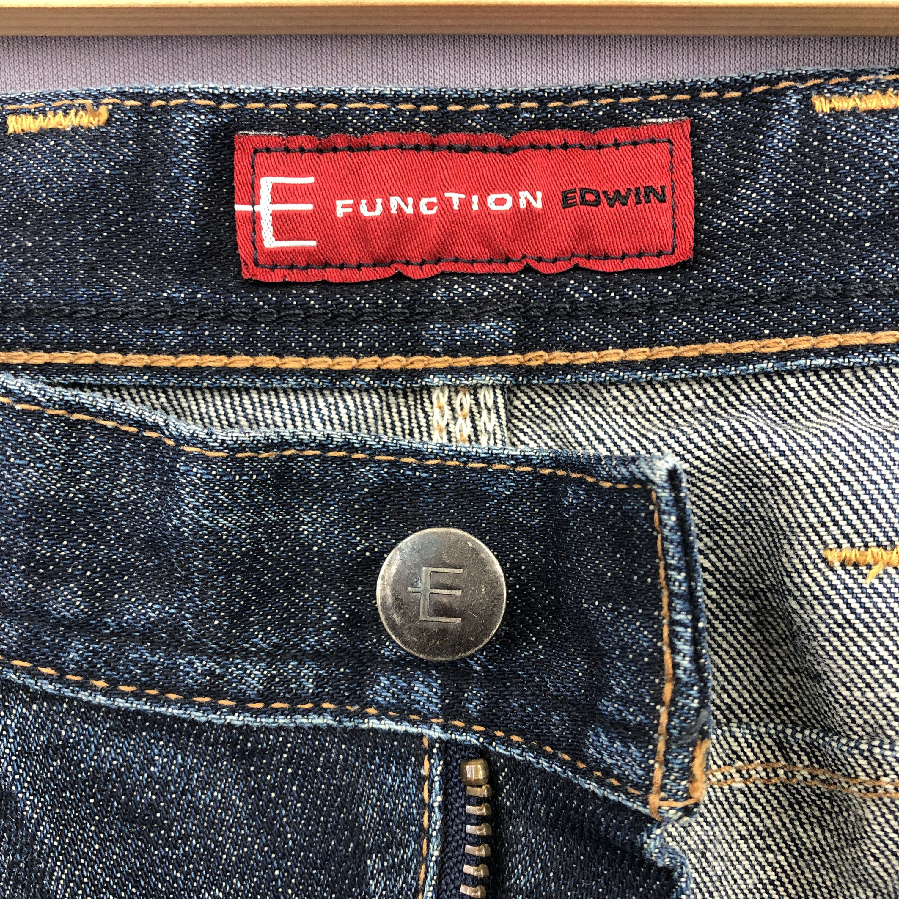 Edwin Vintage Edwin E Function Jeans Ripped Blue Denim GF30303 Size 24" / US 00 / IT 34 - 6 Thumbnail