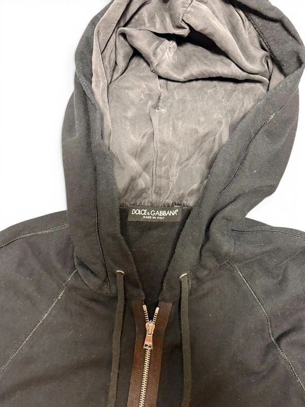 Dolce & Gabbana Vintage Dolce & Gabbana Hoodie: Black Full-Zip Hooded Jacket Size US S / EU 44-46 / 1 - 8 Thumbnail
