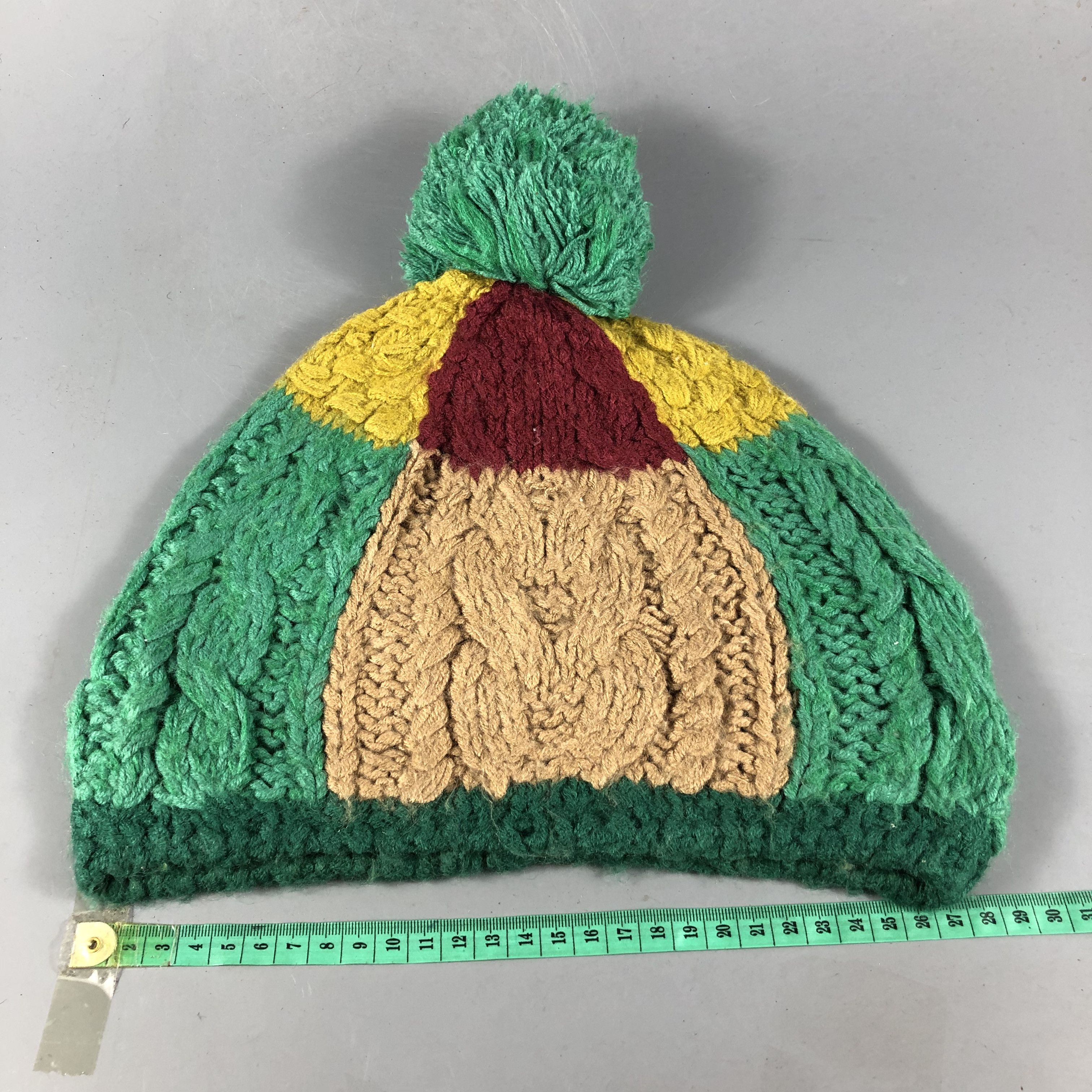 Vintage Zucca Cable Knit Bobble Beanie Snowcap Snow Hat B803 Size ONE SIZE - 3 Thumbnail
