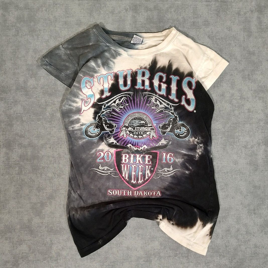 Other Shore Trendz Sturgis tye dye 2016 biker graphic tshirt wms S Size S / US 4 / IT 40 - 1 Thumbnail