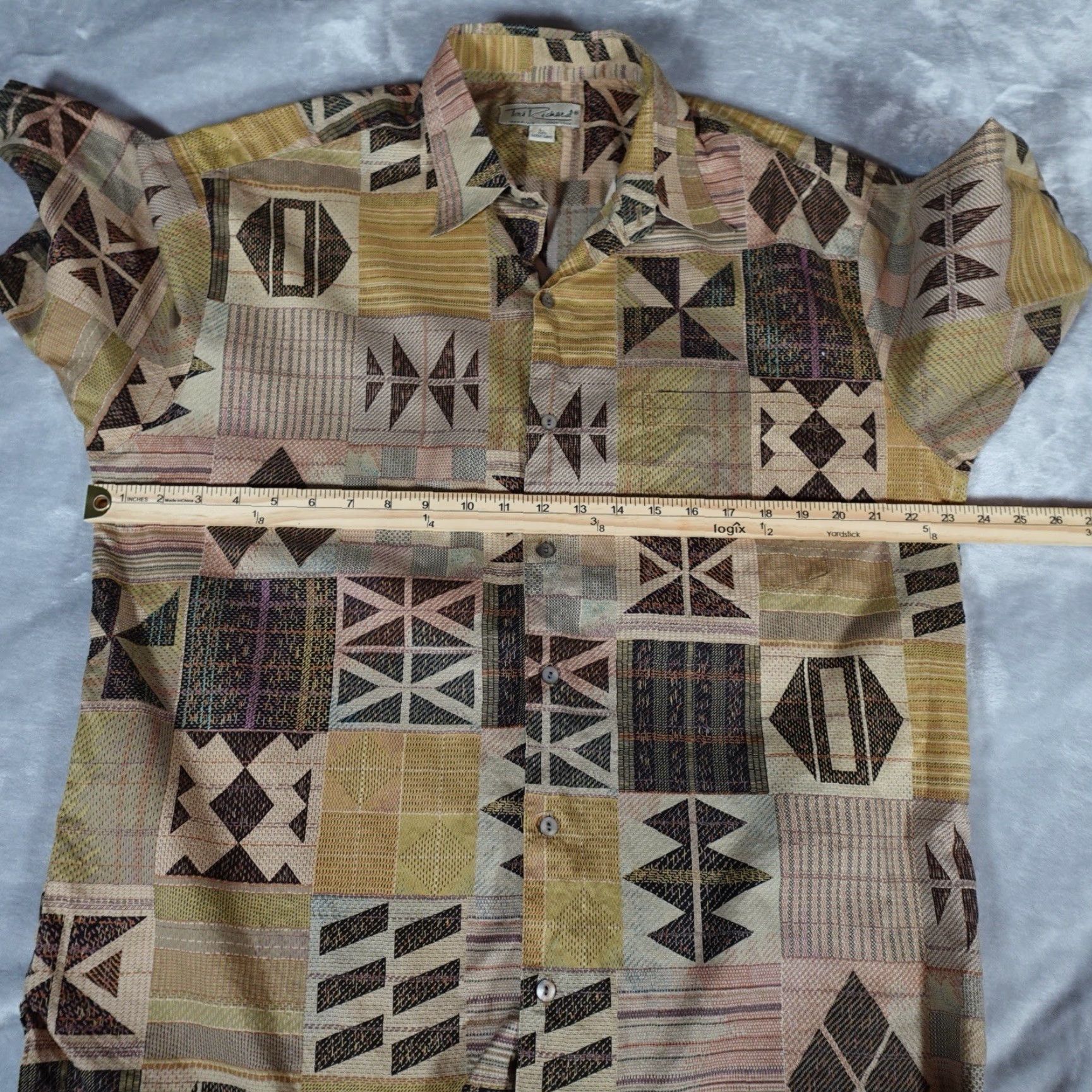 Tori Richard Tori Richard Hawaiian Shirt Mens Large Brown Short Sleeve Button-Up Casual Travel Summer Cotton Made in USA Size US L / EU 52-54 / 3 - 6 Thumbnail