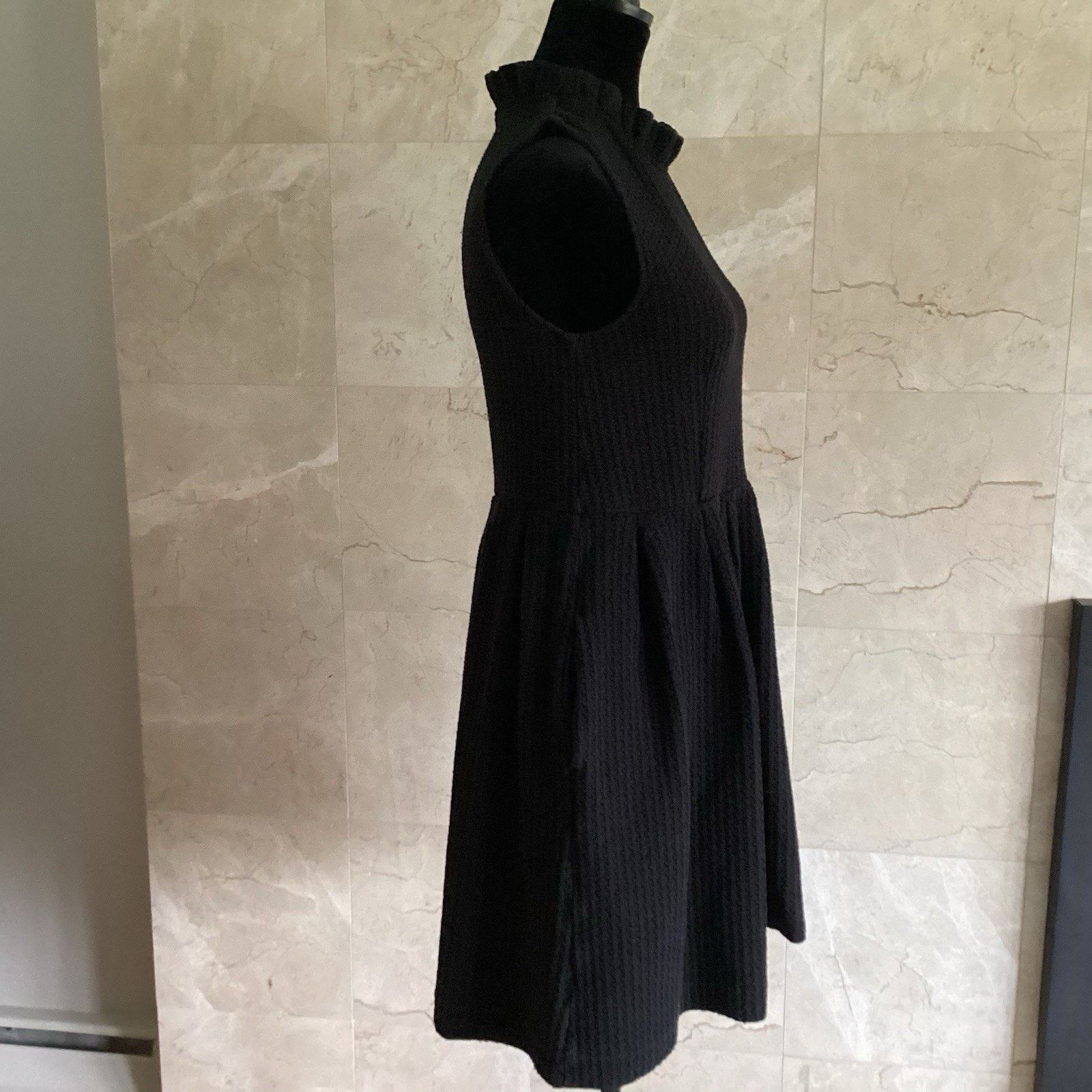 Ganni GANNI Pinnacle Mini Dress Medium Black Sleeveless Twee Size M / US 6-8 / IT 42-44 - 6 Thumbnail