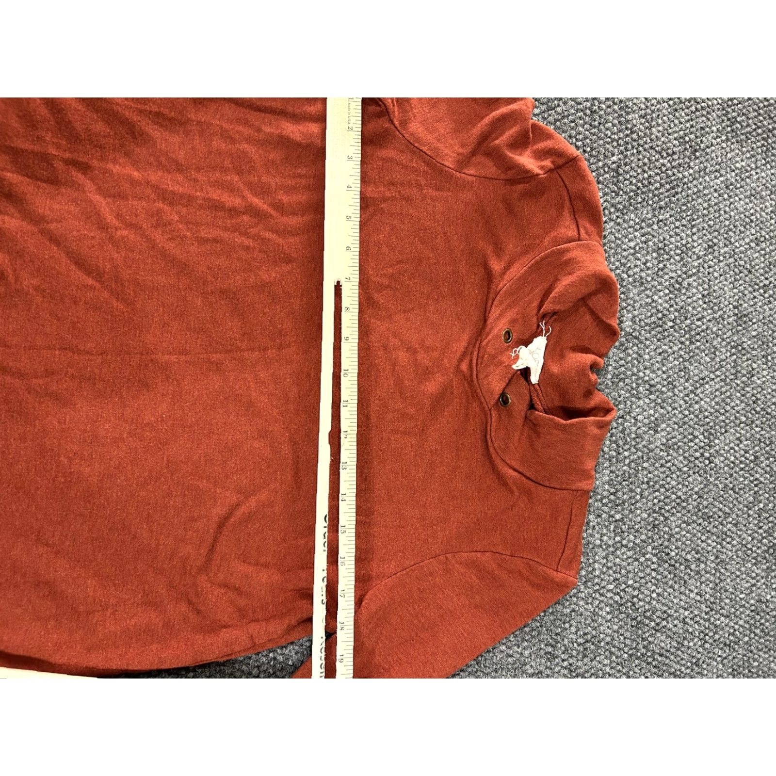 Loft VINTAGE? Wait—no vintage. LOFT Outlet Lounge Shirt Womens Medium Orange Cowl Neck Snap Pullover Top Size M / US 6-8 / IT 42-44 - 4 Thumbnail