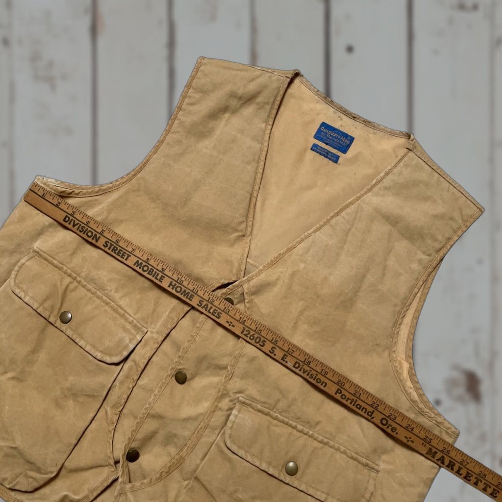 Pendleton VINTAGE Pendleton Vest Men XL Canvas Outdoor Hunting Half Moon Work USA Tan Size US XL / EU 56 / 4 - 1 Thumbnail