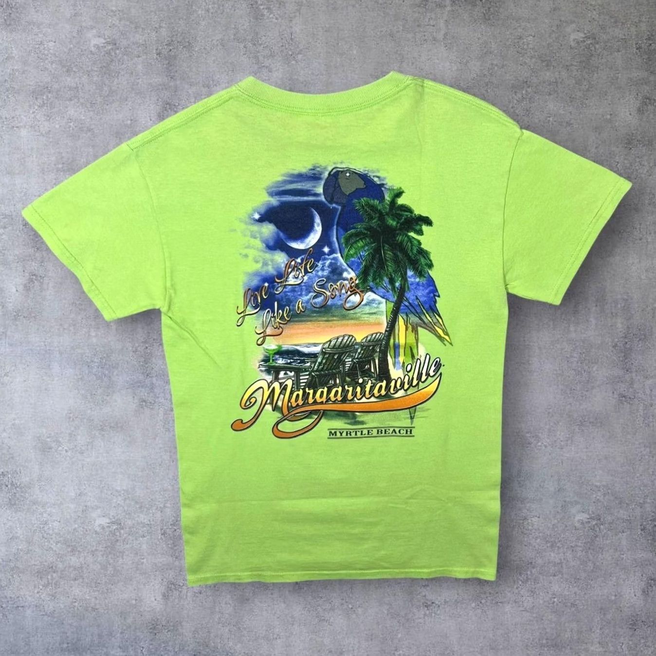 Vintage Margaritaville Myrtle Beach Souvenir Graphic Green T-Shirt Small Men’s Short Sleeve Cotton Size US S / EU 44-46 / 1 - 2 Thumbnail