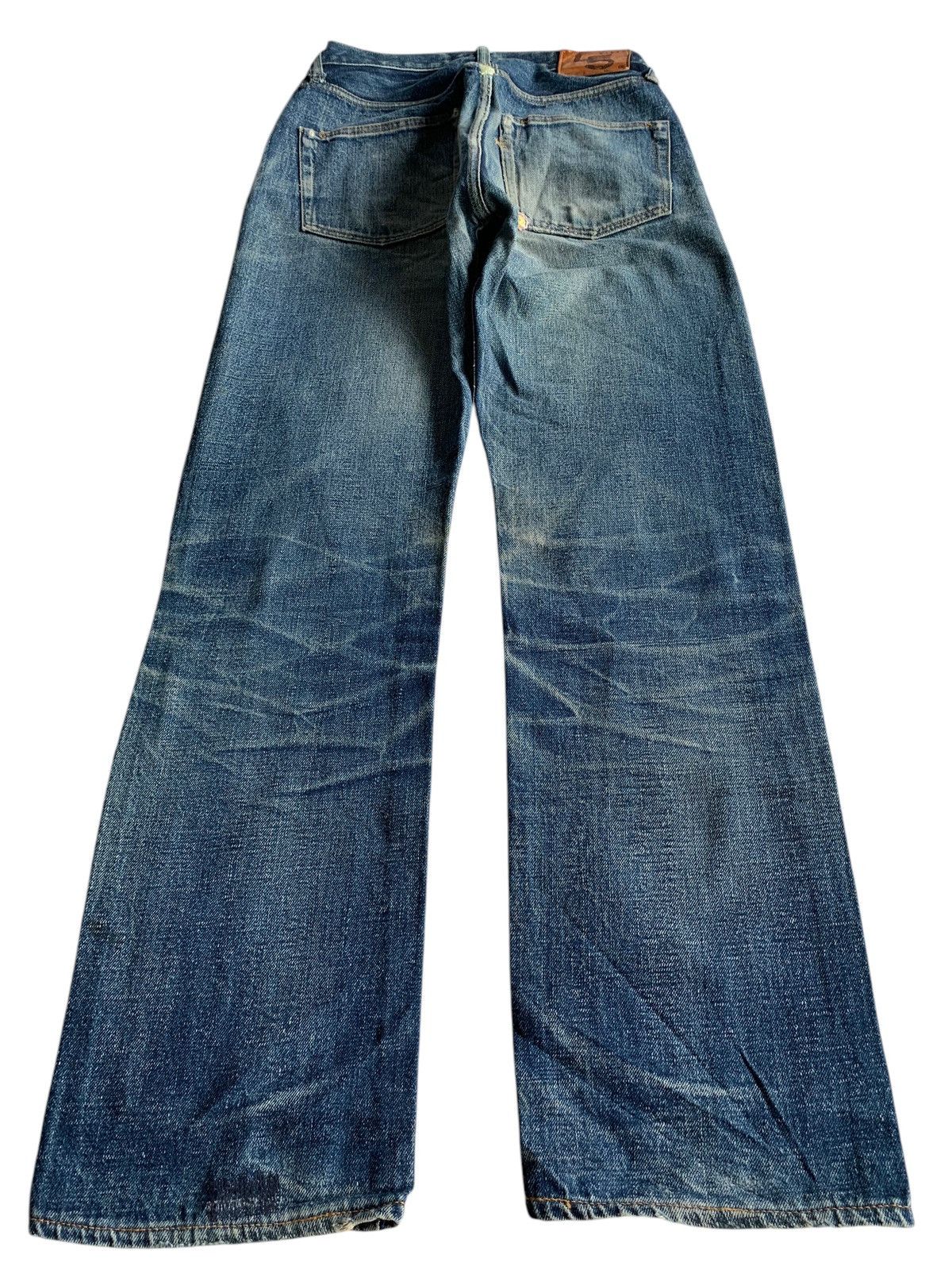 Vintage Vintage 45Rpm Selvedge Button Fly Rusty Distressed Denim Size US 27 - 3 Thumbnail