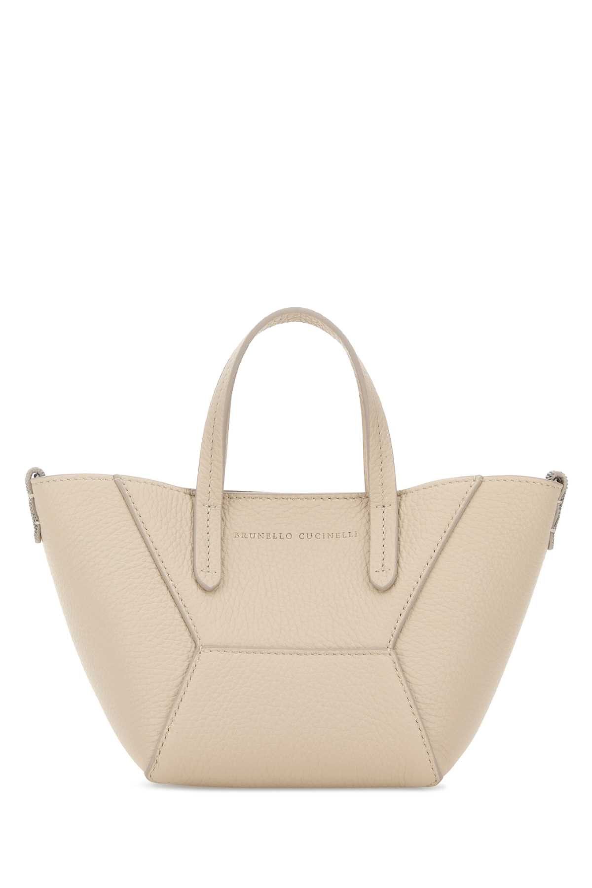 Brunello Cucinelli Sand Leather Handbag Size ONE SIZE - 1 Thumbnail