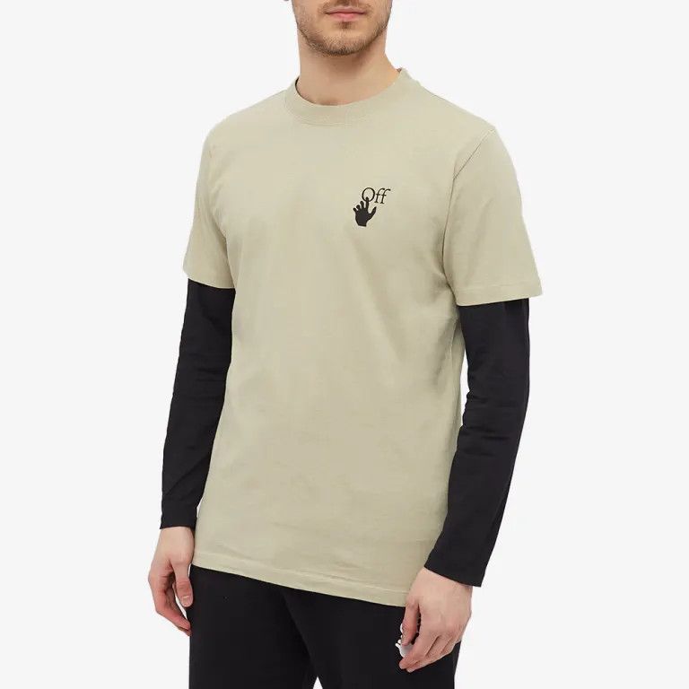 Off-White Beige Bubble Arrows Logo T-Shirt Size US XXL / EU 58 / 5 - 3 Thumbnail