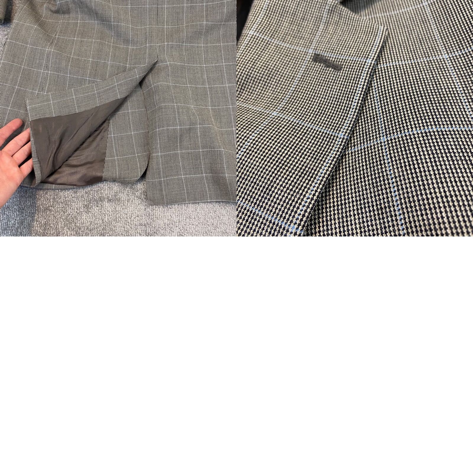 Brooks Brothers BROOKS BROTHERS Blazer Mens 46 Long Silk Wool Nailhead Check Jacket Single-Breasted 2-Button Size 46R - 10 Thumbnail
