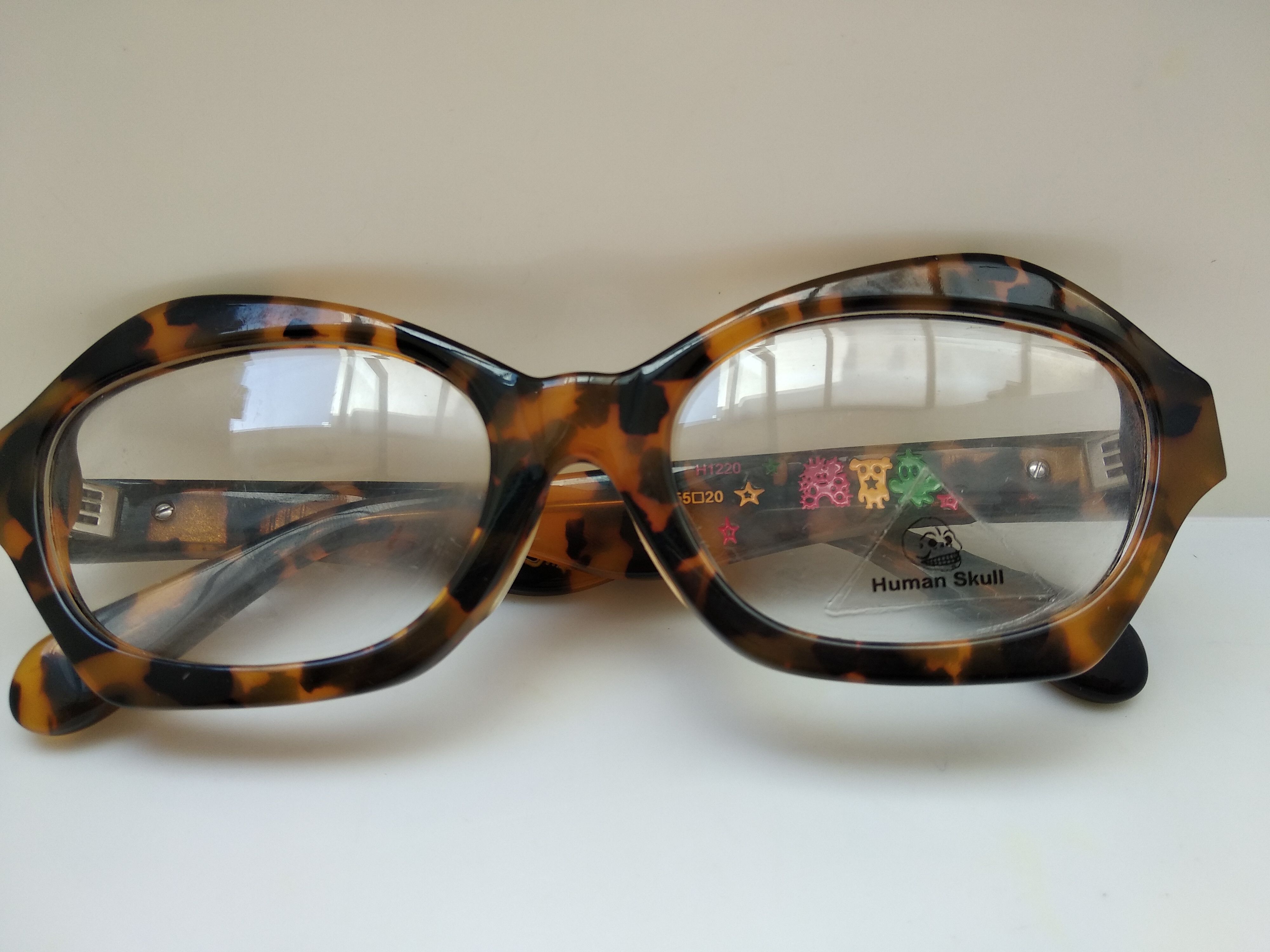 Vintage Vintage HUMAN SKULL H1220 Tortoise Eyeglasses Frame Size ONE SIZE - 7 Thumbnail