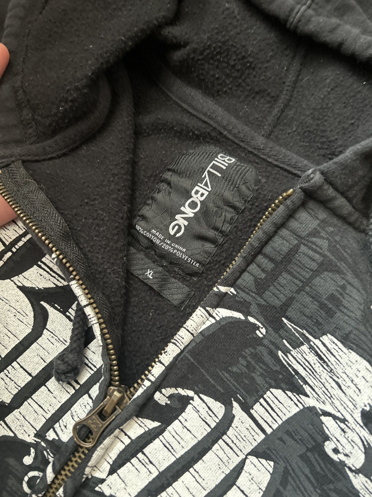 Billabong × Vintage Vintage Y2K Billabong Surf Affliction Black Zip Hoodie Size US XL / EU 56 / 4 - 2 Thumbnail