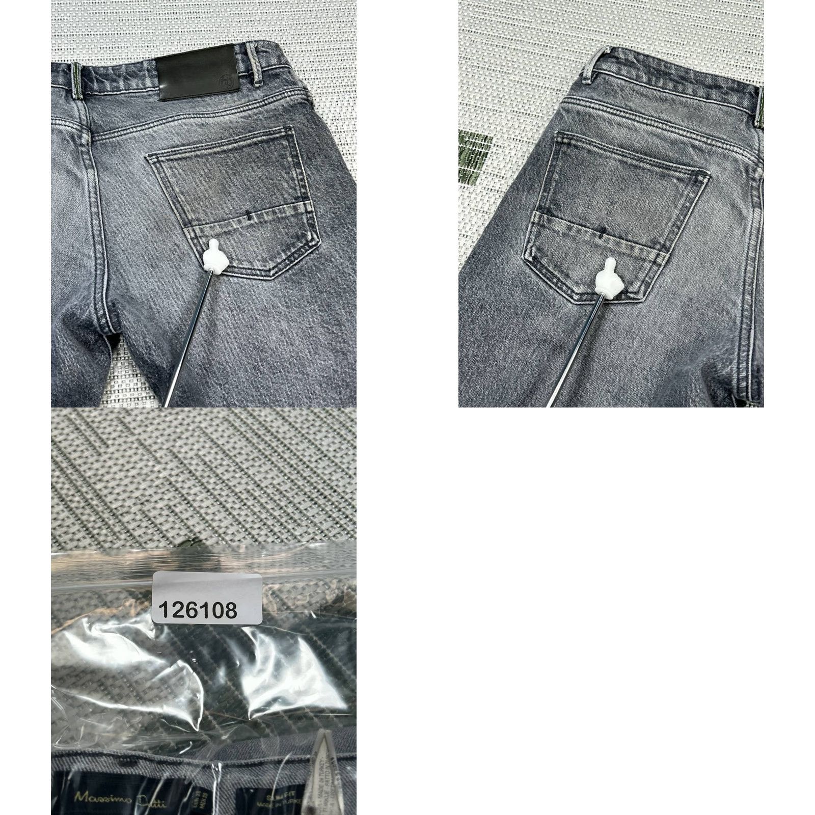 Massimo Dutti Massimo Dutti Jeans Mens 30 Gray Denim Slim Fit Jeans Regular 30 Gray City Mens Size US 30 / EU 46 - 10 Thumbnail