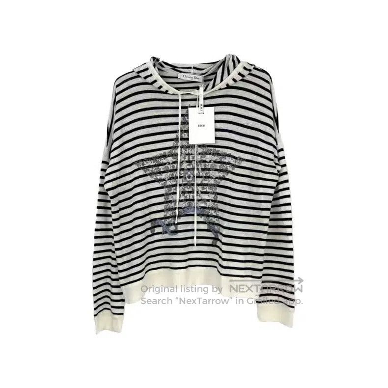 Dior Dior Blue and white striped five-pointed star logo hooded Size M / US 6-8 / IT 42-44 - 1 Thumbnail