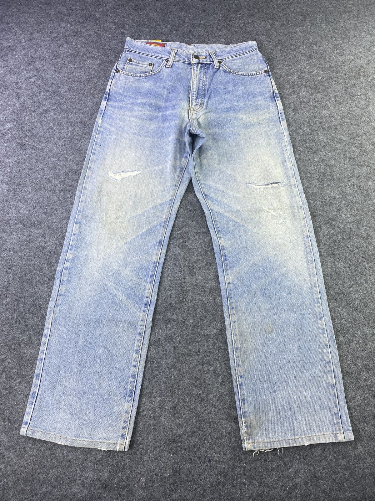 Edwin × Japanese Brand × Jean Edwin 604 Distress Blue Wash Denim - J903 Size US 29 - 2 Thumbnail