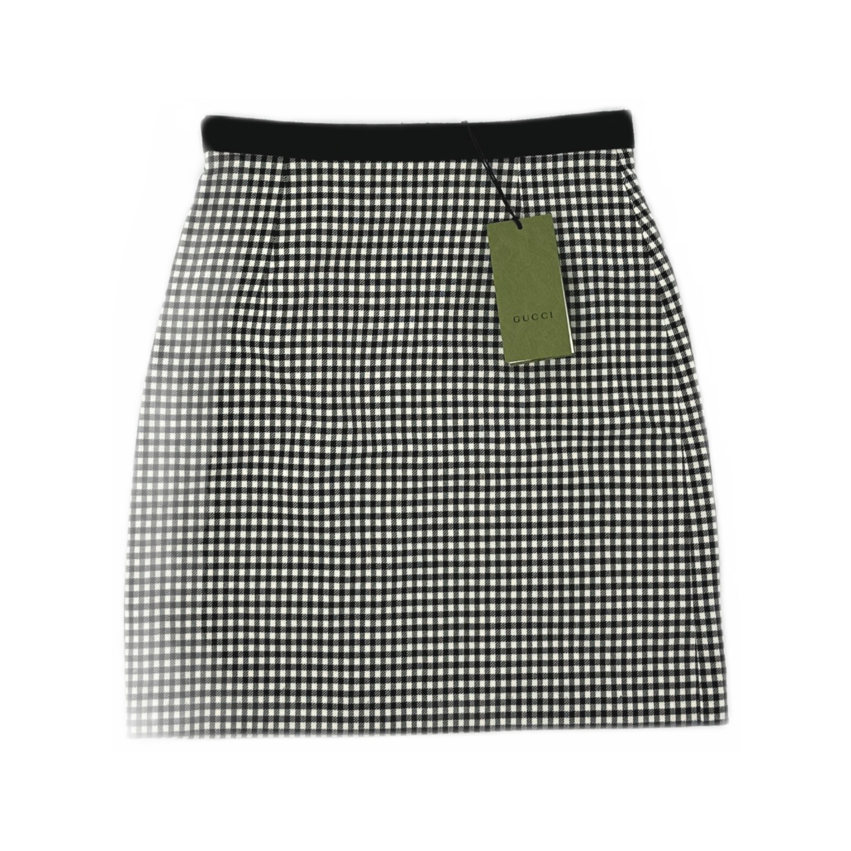 Gucci Gucci Gingham Check Mini Skirt Size 36 Size 25" / US 0 / IT 36 - 1 Thumbnail