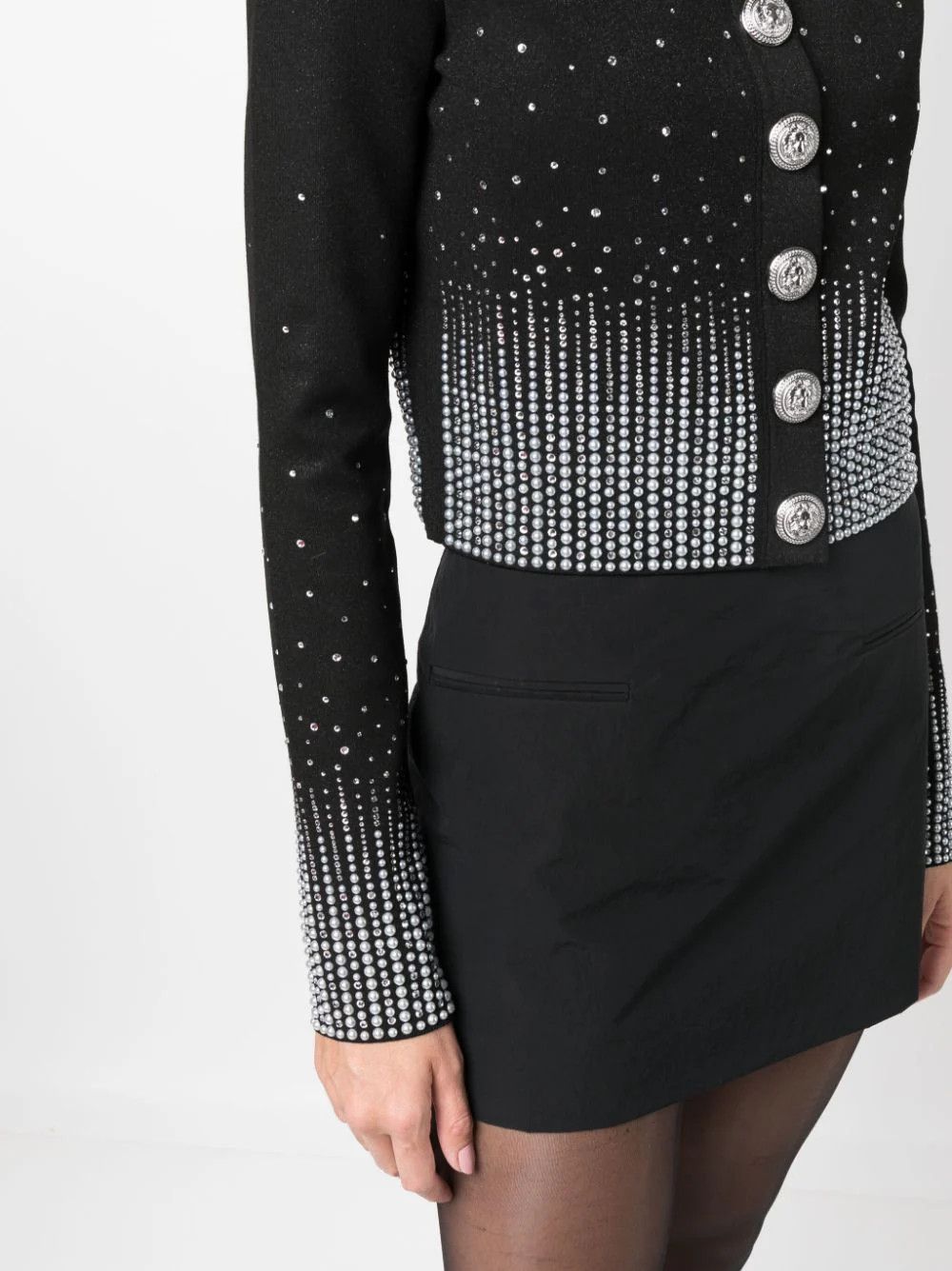 Balmain o1w1db10624 Cardigan in Black Size XS / US 0-2 / IT 36-38 - 2 Thumbnail