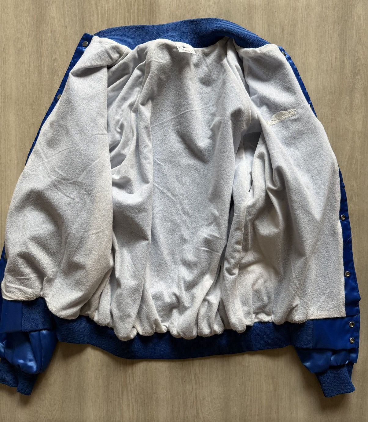 Vintage Vintage Auburn Satin Bomber Horse Spurs Sz L Made In USA Size US L / EU 52-54 / 3 - 9 Thumbnail