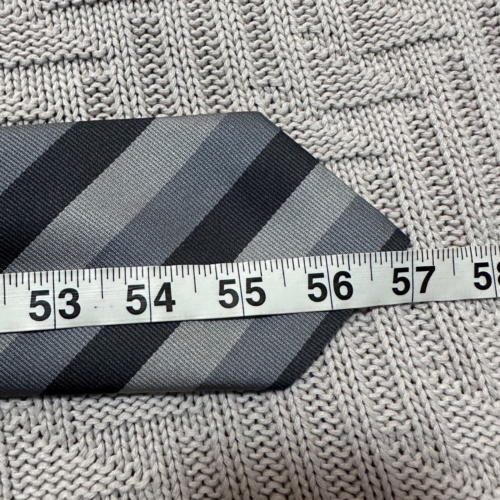 Vintage Vintage Jean Pierre silver striped men's tie Size ONE SIZE - 4 Thumbnail