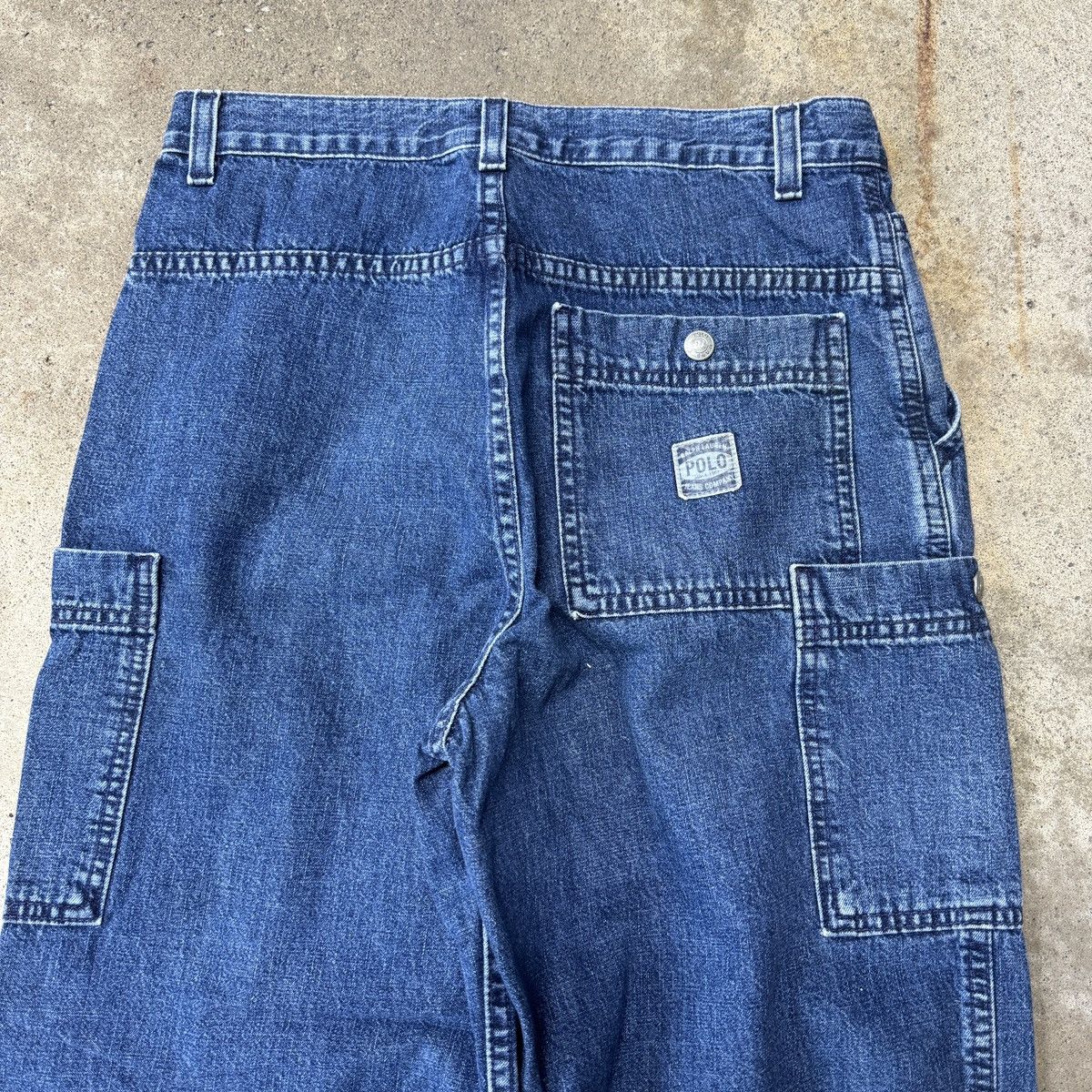 Vintage VINTAGE POLO JEANS BAGGY CARGO SKATER DENIM JEANS 28x29in Size US 28 / EU 44 - 7 Thumbnail