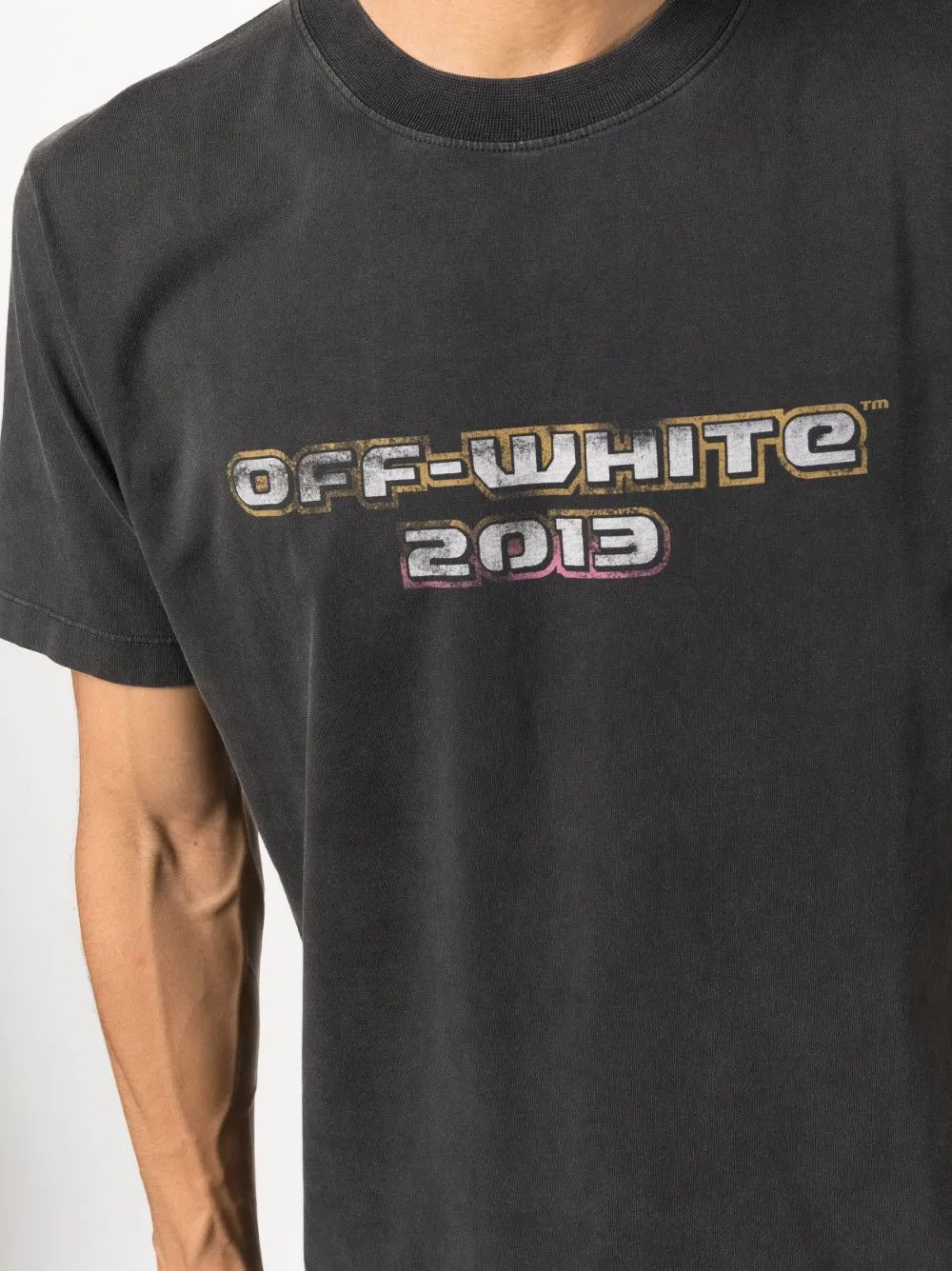 Off-White o1y0325 Logo Crewneck T-Shirt in Black Size US S / EU 44-46 / 1 - 2 Thumbnail