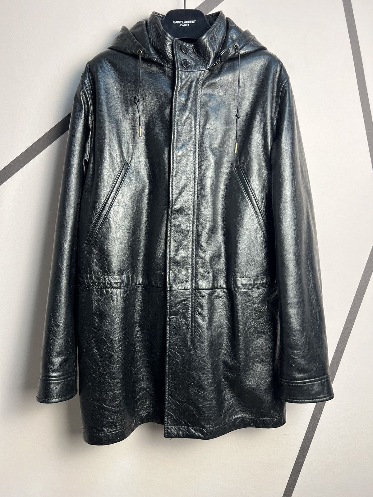 Saint Laurent Paris Leather Coat with Shearling sz 46 Size US S / EU 44-46 / 1 - 1 Thumbnail