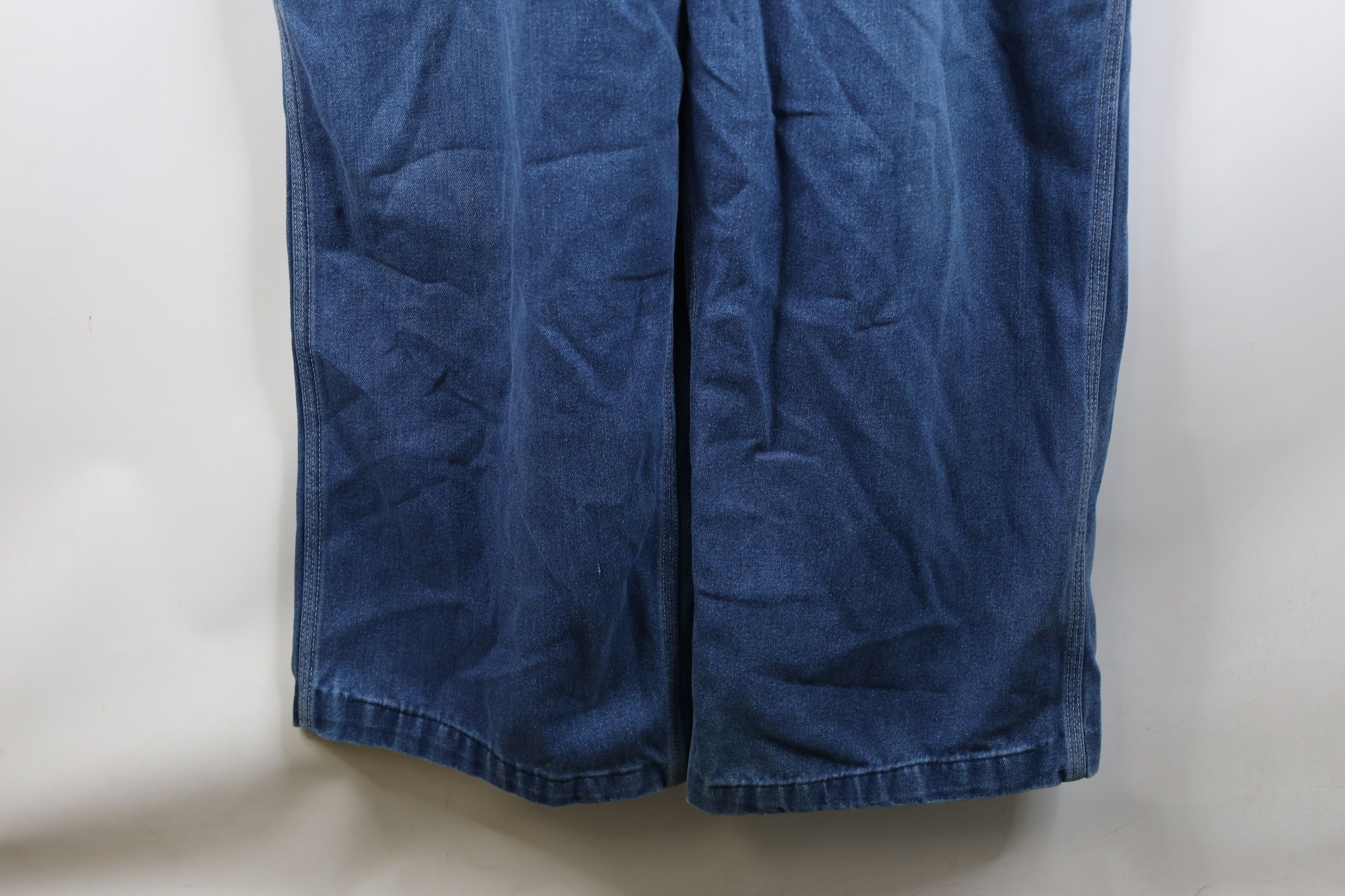Vintage Vintage 70s Streetwear Distressed Wide Leg Denim Overalls Size US 38 / EU 54 - 4 Thumbnail