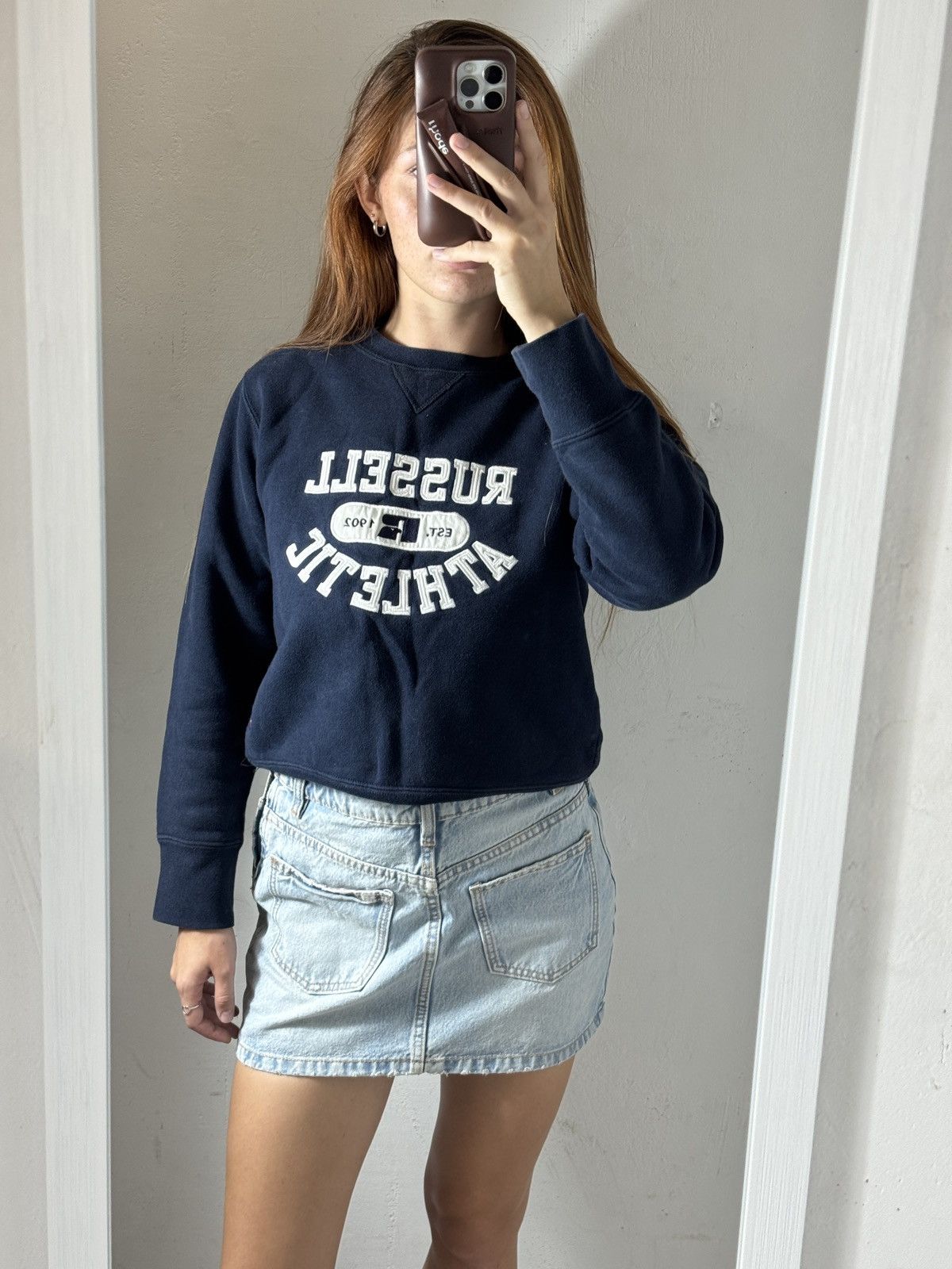 Russell Athletic VINTAGE RUSSELL ATHLETIC 2000s BIG LOGO AMERICAN SWEATSHIRT Size S / US 4 / IT 40 - 7 Thumbnail