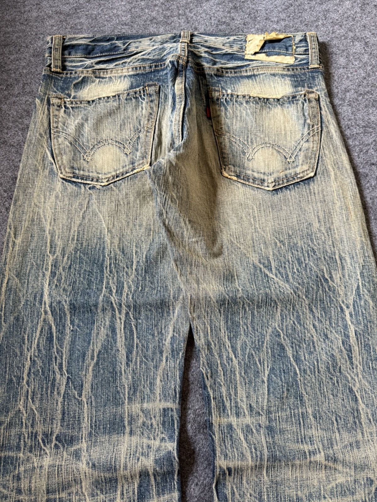 Edwin Vintage EDWIN 503 Faded Mud Wash Loose Jeans Size US 32 / EU 48 - 11 Thumbnail