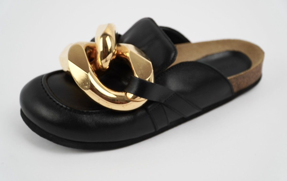 JW Anderson J.W.Anderson - Chain Loafers Mules - Black Leather Size US 7 / IT 37 - 7 Thumbnail