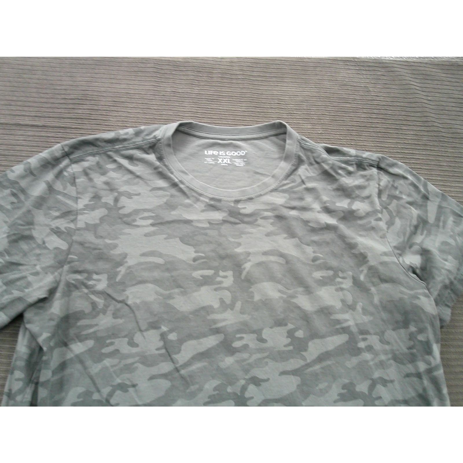 Life is Good Life Is Good Shirt Mens 2XL Gray Camo Crusher Tee Short Sleeve Outdoor Cotton Size US XXL / EU 58 / 5 - 6 Thumbnail